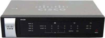 Cisco RV320 4-Port RJ-45 GE LAN VPN Router 2x Gigabit WAN No AC Adapter - Image 1 of 4