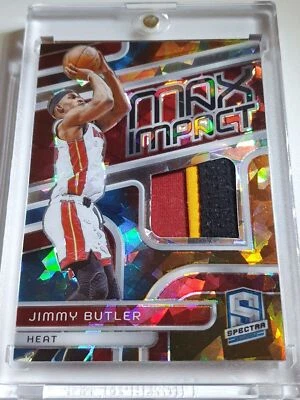 2023 Panini Spectra Jimmy Butler #PATCH ASTRAL Holo /49 Game Worn 3 Color Jersey - Image 1 of 4