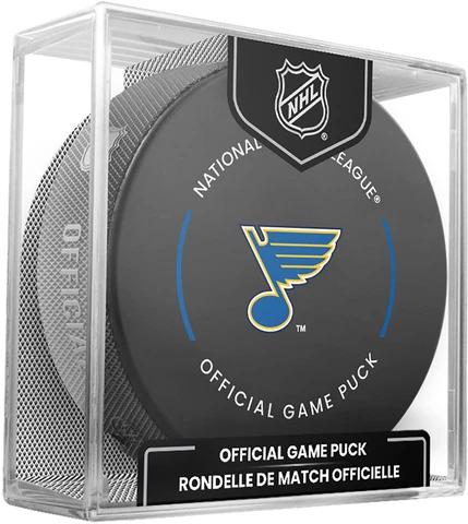 St. Louis Blues Unsigned Inglasco 2022-23 Season Official Game Puck Cover