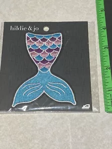 Parche de hierro bordado cola de sirena azul/púrpura de 3,5" (NUEVO) - Imagen 1 de 1