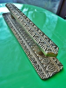 Vintage reclaimed ornate Solid Brass Cupboard Door Pull Lovely used item - Picture 1 of 5