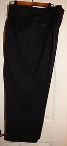 ZEGNERELLI GOLLEZIONE Men's Pants Dress 42R Black Straight Fit Pleated Front - Picture 1 of 5