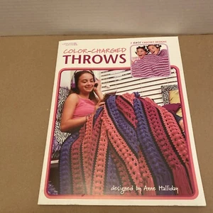 COLOR-CHARGED THROWS (LEISURE ARTS #3528) By Christine Graf - Picture 1 of 3