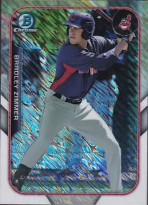 2015 Bowman Chrome Farm's Finest Mini #FFMBZ Bradley Zimmer Cleveland Indians - Foto 1 di 1