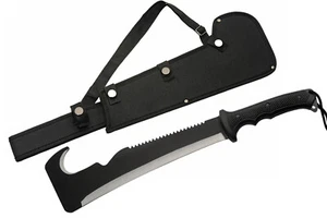 Machete | Edelstahl Darmhaken Klinge Full Tang Heavy Duty Billhook + Scheide - Bild 1 von 8