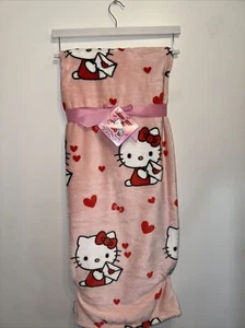 New Hello Kitty Valentines Day Plush Super Soft Throw Blanket 50”x70” ❤️ - Picture 1 of 4
