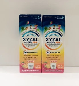 Xyzal Children's 24HR Tutti Frutti Allergy Relief Ages 2+ 5oz-Pack of 2 Exp 8/25 - Picture 1 of 1