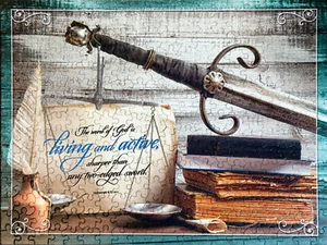 CHRISTIAN PUZZLE: God's Living Word Promise Puzzle (300 Pieces) - Picture 1 of 4