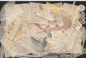 Slow Stitch Junk Journal Christening Day Girl Needle book Embellishments trims - Picture 1 of 10