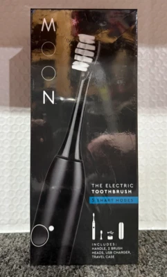 Brand New Moon The Electric Rechargeable Toothbrush w/ 5 Smart Modes Onyx Black - Image 1 of 4