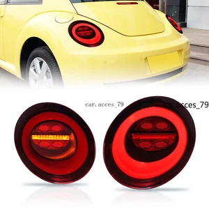 Pair LED Tail Lights w/Sequential Turn Signal Rear Lamps For Beetle 2006-2012 - Picture 1 of 6