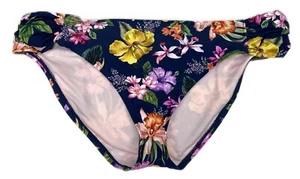 XL (16) Bikinihose dunkelblau tropisch Blumen Kona Sol Target Swim - Bild 1 von 3