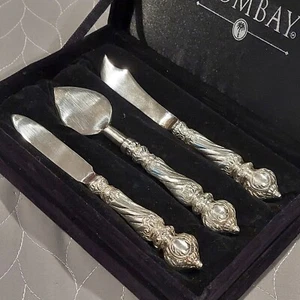 Bombay Company Silver 3 Piece Knives Cheese Spreader Serving - Picture 1 of 5