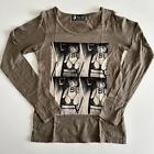 Hysteric Glamour Gray Brown Bear Long Sleeve Top