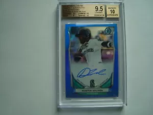 2014 Bowman Chrome Austin Wilson Blue Refractor Autograph BGS 9.5 #'d 33/150 - Picture 1 of 3