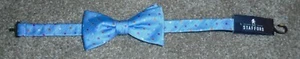 Stafford Blue Multicolor Geometric Woven Adjustable Pre tied Bow tie - Picture 1 of 4
