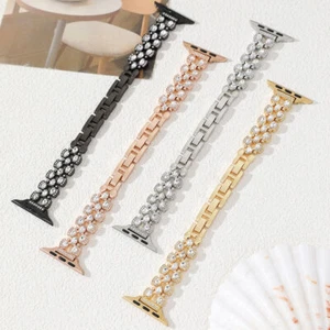 Replace Bling Diamond Strap Wristband for Apple Watch 9 8 7 6 5 4 3 2 1 SE Ultra - Picture 1 of 16