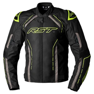 Waterproof RST S1 CE Mens Textile Jacket Black / Grey / Flo Yellow 102559 - Picture 1 of 2