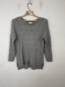 Sundance Womens Sweater Small Gray Cable Knit Merino Wool Alpaca Blend Cozy Soft - Picture 1 of 9