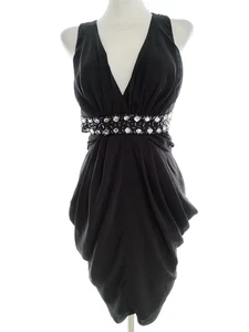 Lipsy Size 10 (38) Grey Knee-Length Ball Gown Evening Dress Sleeveless Pebbles - Picture 1 of 5