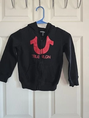 Chaqueta con Capucha True Religion Niños Talla 6 Forrada de Vellón con Cremallera Negra Foto 1 de 4