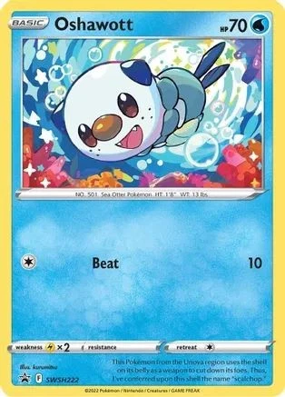 Oshawott SWSH222 Reverse Holo  SWSH: Sword & Shield Promo Cards - Image 1 of 1