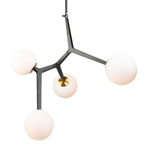 Artcraft Lighting AC10974 Ravello 4 Light 42"W Abstract Pendant - Black / - Picture 1 of 3