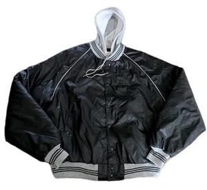 VINTAGE King Louie Jacke Herren XL schwarz Kapuze Full Zip Pro USA Mr. Goodwrench - Bild 1 von 17