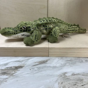 Parches reflectantes verdes realistas AURORA 16" cocodrilo cocodrilo felpa ojos grandes - Imagen 1 de 9