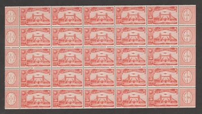 Poster Cinderella London Bridge 1934 Air Post Exhibition Sheet of 25 Rare RRR - Image 1 of 2