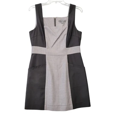 Twentyone Black Gray Mini Dress Classic Sleeveless Square Neck Zip Womens Size M - Image 1 of 4
