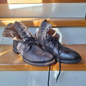 John Fluevog Hardy Wash schwarz Leder Schnürstiefeletten Herren Größe 12 Commando " - Bild 1 von 8