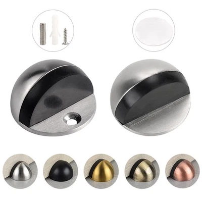 Türstopper Boden Selbstklebend, Edelstahl Gummi Kleben Bodentürstopper 45x26mm - Bild 1 von 4