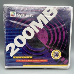 SEALED SyQuest SQ2000 200MB 5.25” Removable Hard Disk Cartridge Vintage RARE New - Picture 1 of 3