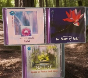 3 CDs Merlins Magic-Reiki - Space Of Peace & Love-Heart Of Reiki-New Age-Relax - Picture 1 of 10