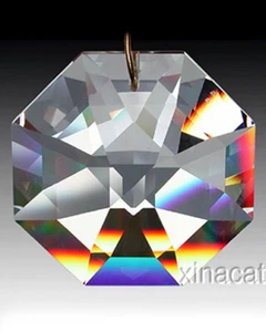 Swarovski 28mm Strass Octagon Lily Crystal Clear Pendant Prism Suncatcher w Logo - Picture 1 of 2