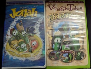 LOT of 2 VeggieTales Video VHS Jonah And Heroes Of The Bible - Picture 1 of 3