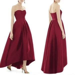 New Alfred Sung Strapless High/Low Ballgown Size 16 - Picture 1 of 10