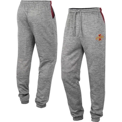 Men's Colosseum Gray Iowa State Cyclones Worlds to Conquer Sweatpants Cover