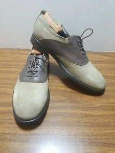 WALLIN & BROS LEATHER UPPERS &LINING  7/M/TWO TONES OXFORD MADE IN ITALY.#17 - Picture 1 of 12