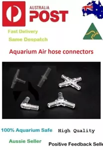 12 x AIR HOSE 2 or 3 Ways CONNECTOR FITTINGS FOR AQUARIUM FISH TANK AERATOR NANO - Foto 1 di 6