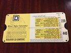Vintage 1962 Square D Company Motor Data Calculator Slide Rule Chart Issue #1