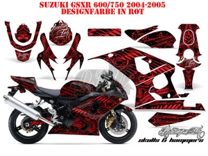KIT GRÁFICO DE DECORACIÓN DE CARRERAS AMR SUZUKI GSX-R 600/750/1000/1300 CRÁNEOS N MARTILLOS B - Imagen 1 de 11