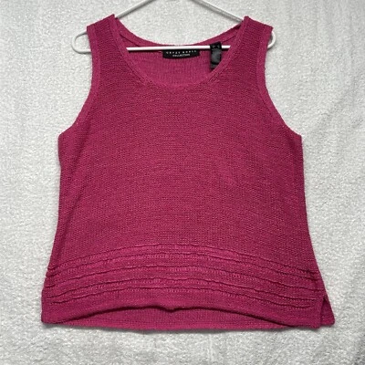 Camiseta sin mangas Crazy Horse XL suéter tejido suelto rosa/flor fresca sin mangas Foto 1 de 4