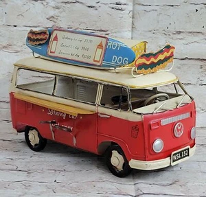 Classic Vintage Red Decorative Food bus, Van Model from Jayland Hand Made Figure - Picture 1 of 6