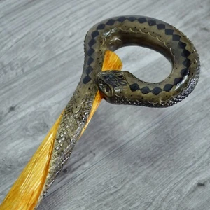 Cane Walking Stick Wooden carved Handmade - Snake  - Picture 1 of 11
