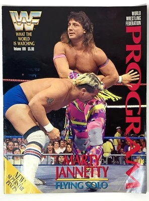 WWF Program 199 Jannetty Flying Solo - Double-Sided Poster Jannetty/Nasty Boys - Image 1 of 4