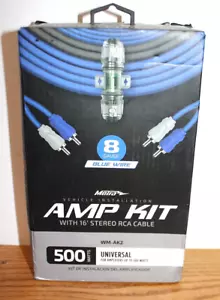 Metra Fahrzeug Installation Verstärker Kit mit 16' 8 Stärke blau Draht Stereo Cinch Kabel Kit - Bild 1 von 2