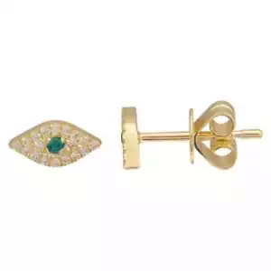 Evil Eye Diamond Stud Earrings - Picture 1 of 1