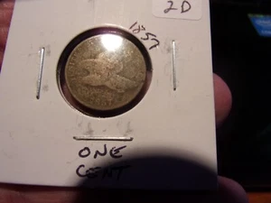 Collectible Antique US Flying Eagle Cent - 1857 - Good - $7 s/h - Foto 1 di 2